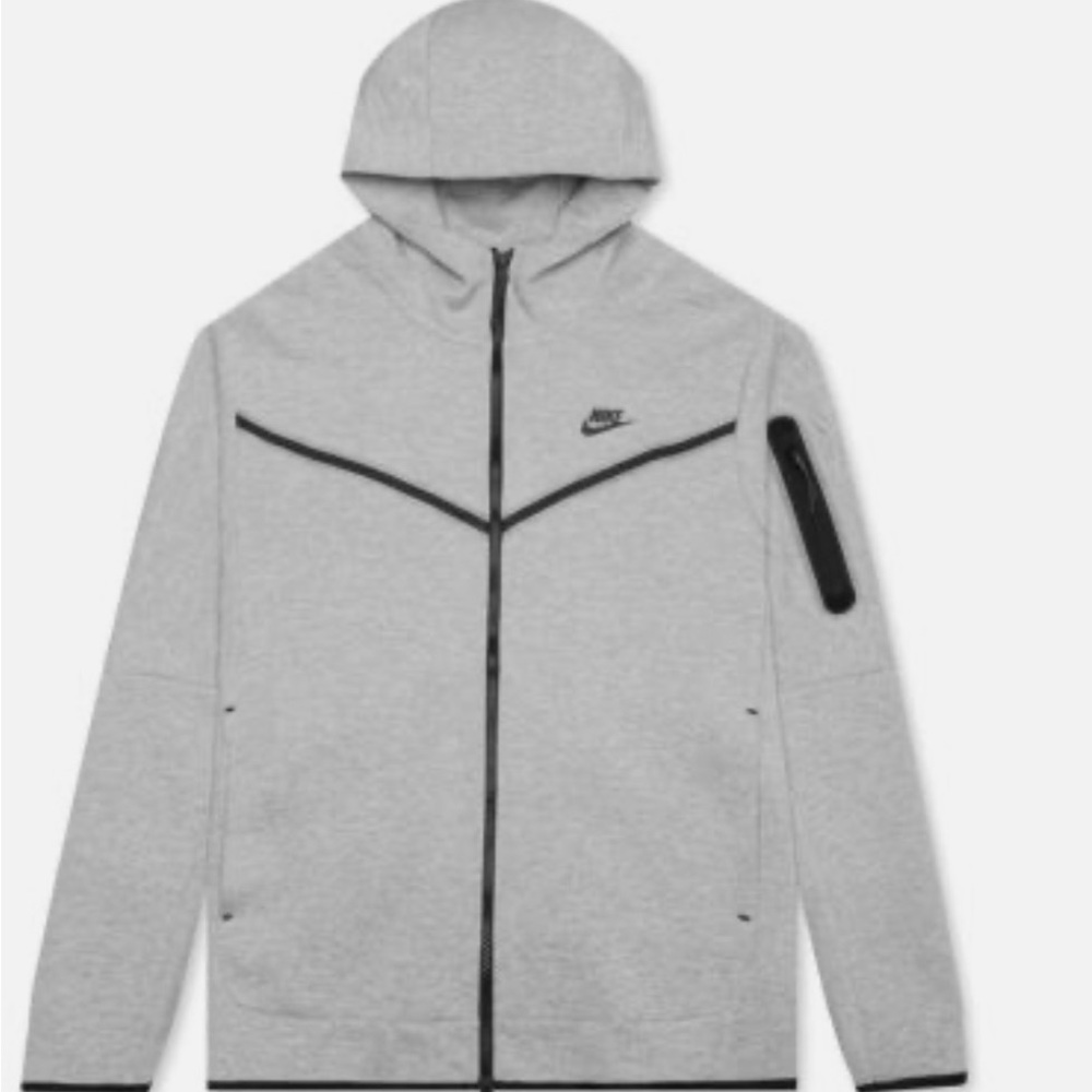 Nike Men's Light Gray Hooded Windbreaker